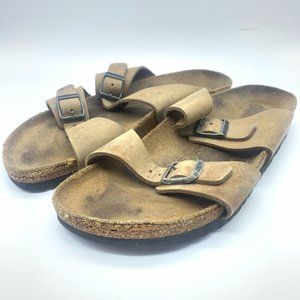 Birkenstock Arizona Beige Suede Leather Women's Sandals 41